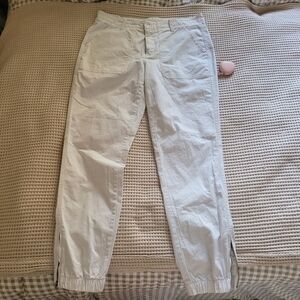 Banana Republic Cream Cargo Utility Pants Lightweight Cotton Joggers